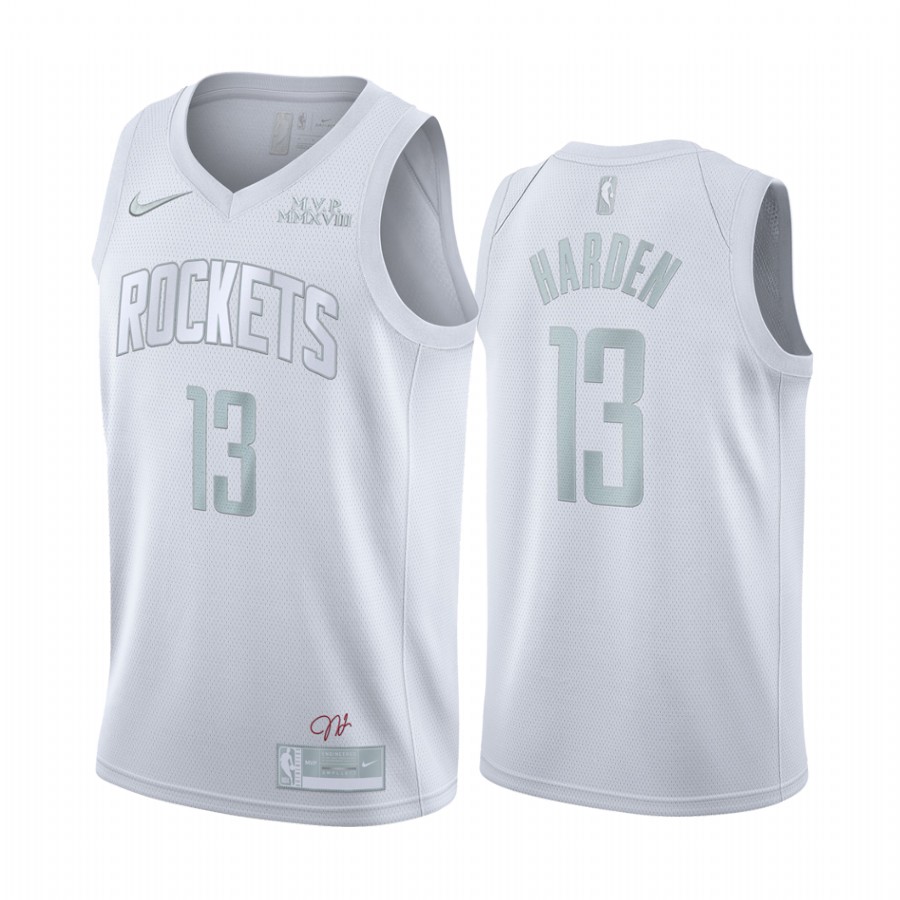 Men Men Houston Rockets #13 Harden White NBA Nike MVP Jerseys